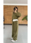 Tshirt Detaylı Takım - Haki