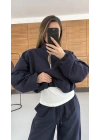 Tshirt Detaylı Takım - Lacivert