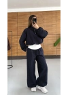 Tshirt Detaylı Takım - Lacivert