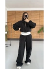 Tshirt Detaylı Takım - Siyah
