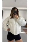 Valeria Şişme Muadil Mont - Beyaz