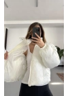 Valeria Şişme Muadil Mont - Beyaz