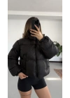 Valeria Şişme Muadil Mont - Siyah