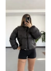 Valeria Şişme Muadil Mont - Siyah