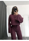 Vidya Salaş Gofre Takım - Bordo