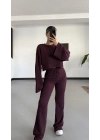 Vidya Salaş Gofre Takım - Bordo