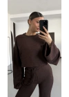 Vidya Salaş Gofre Takım - Kahve
