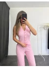 Vienna Yelek Takım - Pembe