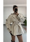 Vina Kısa Trençkot - Bej