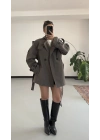 Vina Kısa Trençkot - Duman
