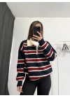 Vintage Polo Yaka Kazak - Lacivert