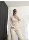 Wilma Kruvaze Bağlamalı Takım - Bej