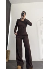 Wilma Kruvaze Bağlamalı Takım - Kahve