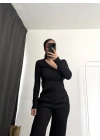 Wilma Kruvaze Bağlamalı Takım - Siyah