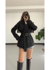 Xenia Aksesuarlı Trençkot - Siyah