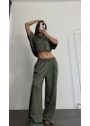Yelda Crop Takım - Haki
