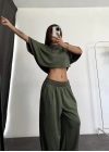 Yelda Crop Takım - Haki