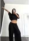 Yelda Crop Takım - Siyah