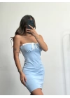 Yulia Mini Elbise - Mavi