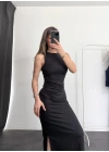 Zeena Modal Elbise - Siyah