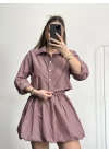 Zena Gömlek Takım - Bordo