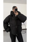 Zr Oversize Puffer Mont - Siyah