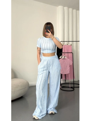 Molly Büzgülü Takım - Bebek Mavisi