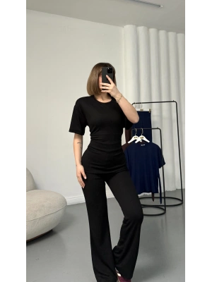 Sona Kuşaklı Modal Takım - Siyah