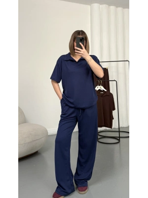 Carla Polo Yaka Takım - Lacivert