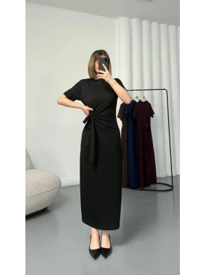 Candy Bağlamalı Elbise - Siyah