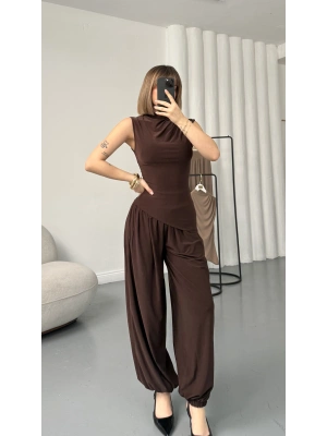 Freya Şalvar Takım - Kahve