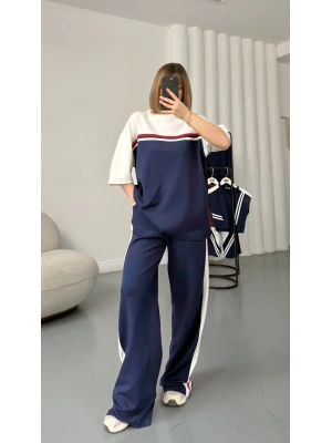 Lake Şeritli Takım - Lacivert