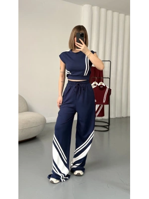 Petra Şeritli Eşofman Takım - Lacivert