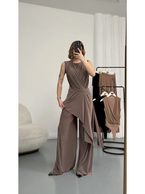 Gwen Bodysuit Takım - Vizon