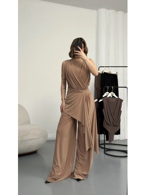 Gwen Bodysuit Takım - Bej