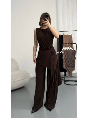 Gwen Bodysuit Takım - Kahve