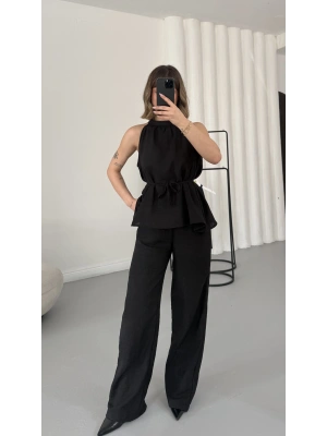 Merla Keten Takım - Siyah