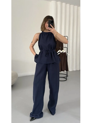 Merla Keten Takım - Lacivert