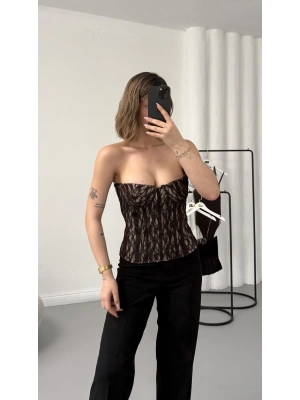 Harlow Straplez Büstiyer - Kahve