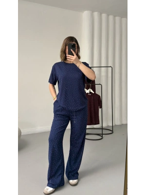 Fiona Taşlı Takım - Lacivert