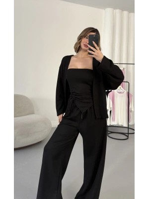 Sue Üçlü Takım - Siyah