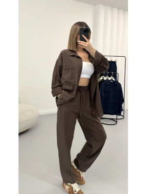 Minna Keten Takım - Kahve