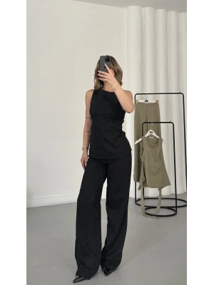 Linda Crep Takım - Siyah