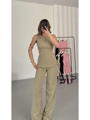 Linda Crep Takım - Haki