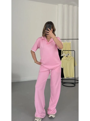 West Polo Yaka Takım - Pembe