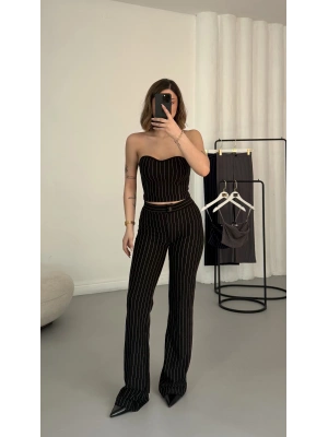 Joe Çizgili Takım - Siyah