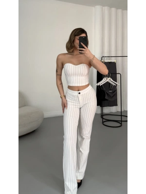 Joe Çizgili Takım - Beyaz