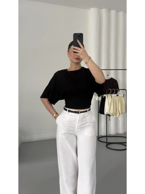 Lumia Salaş Crop - Siyah