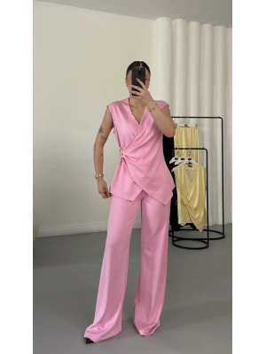 Luna Kruvaze Takım - Pembe