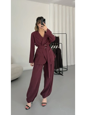Loren Ceket Takım - Bordo
